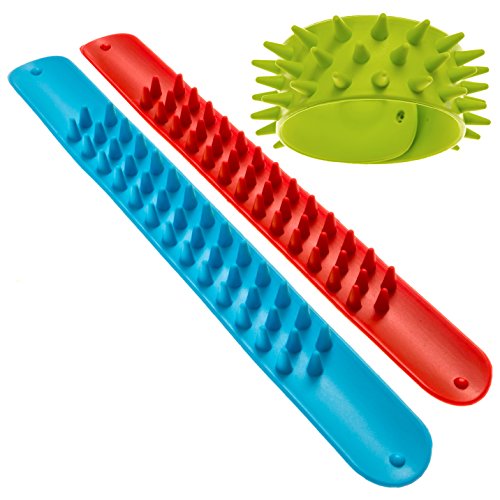 Spiky Slap Bracelets  Slap Bands 3 Pack - Great Sensory Toys  Fidget Toys - BPAPhthalateLatex-Free