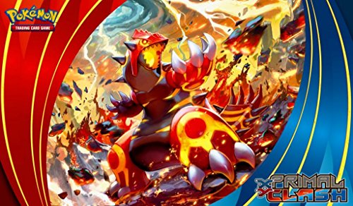 Groudon Pokemon TCG playmat gamemat 24 wide 14 tall for trading card game smooth cloth surface rubber base
