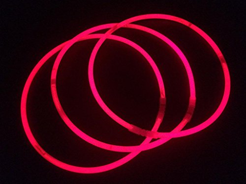 500 Glow With Us Brand 22 PINK Glow Necklaces Bulk Wholesale Pack with FREE 200 Assorted Colors Glow Bracelets and
