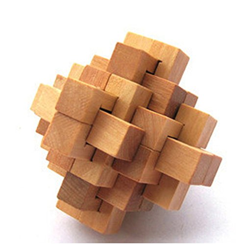 SMARTPRIX Wooden Unlock Interlocking Burr Puzzles Brain Teaser Puzzle Game Logic Wood