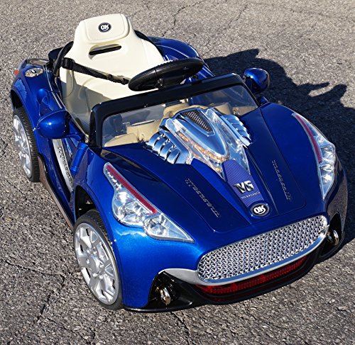 rideONEcar MASERATI STYLE RIDE ON TOY ELECTRIC CAR FOR KIDS 12V BATTERY OPERATED REMOTE CONTROL