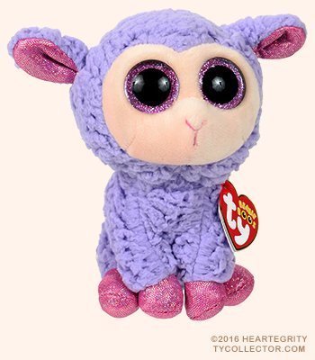 New TY Beanie Boos Cute Lavender the lamb Plush Toys 6 15cm Ty Plush Animals Big Eyes Eyed Easter Purple Sheep Stuffed Animal Soft Toys for Kids Gifts by Ty Beanie Boos